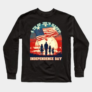 4 th of July Happy Independence Day Long Sleeve T-Shirt